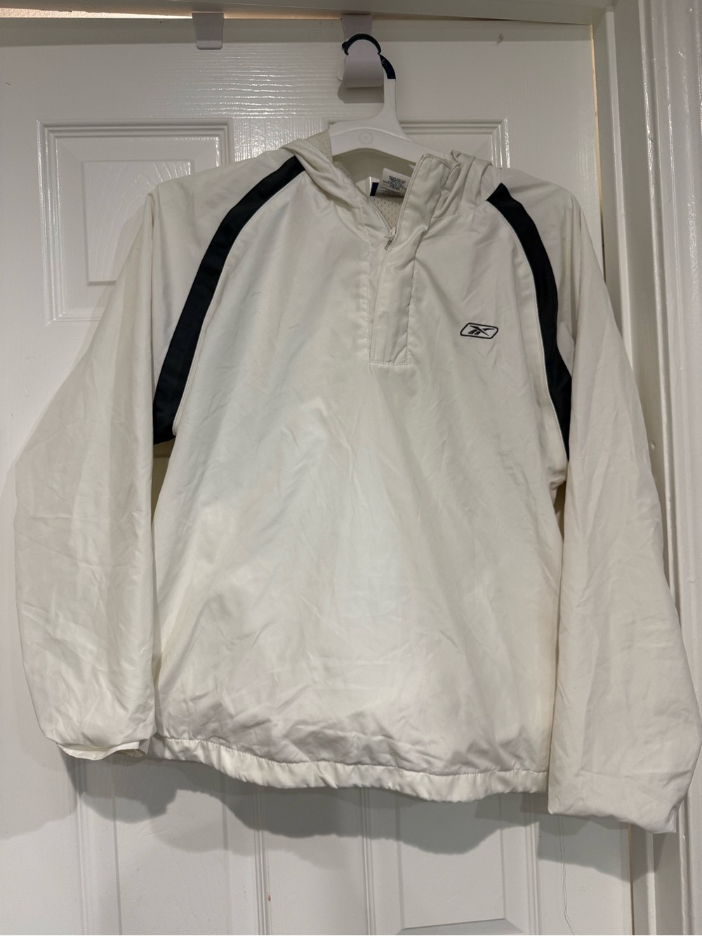 Vintage Reebok Windbreaker Jacket Mens Large 90s Track Pullover Nylon Retro L